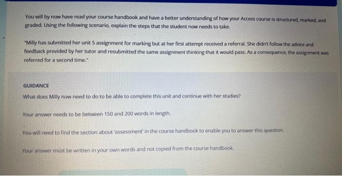 You will by now have read your course handbook and | Chegg.com