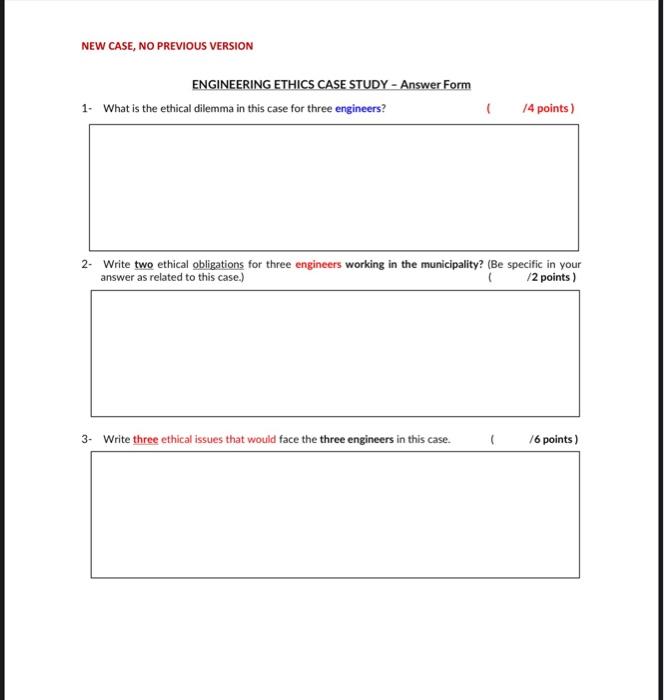 Solved Part 1: Engineering ethics case of study Three | Chegg.com