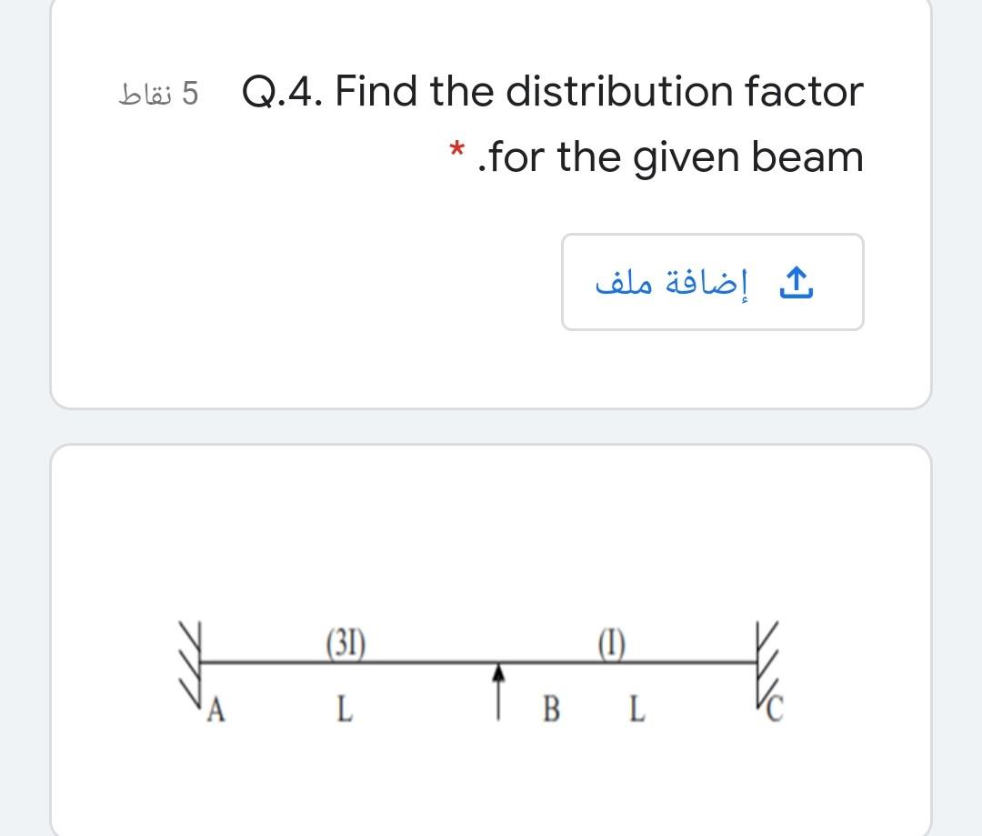 Solved blö 5 Q.4. Find the distribution factor * .for the | Chegg.com