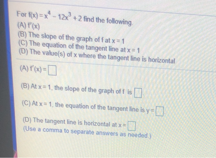 Solved Find The Indicated Derivative 1 3004 7025 0 Chegg Com