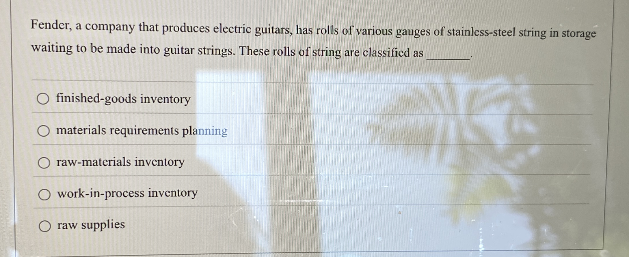 Solved Fender, a company that produces electric guitars, has