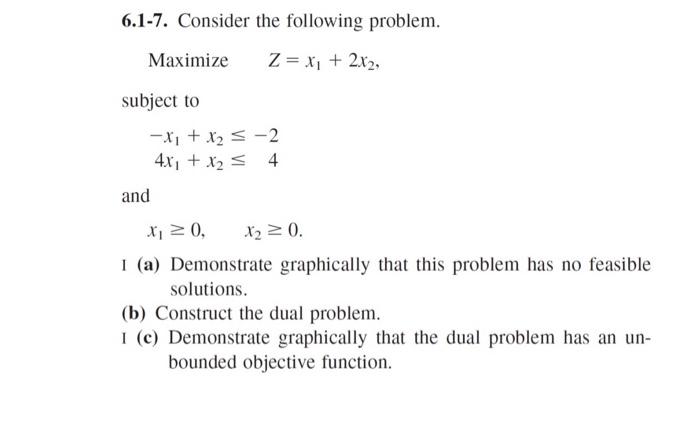 Solved 6.1-7. Consider the following problem. Maximize | Chegg.com