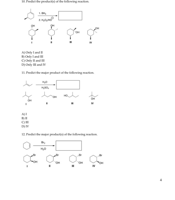 Predict The Product For The Following Reaction Solved 10. Predict the product(s) of the following reaction. | Chegg.com