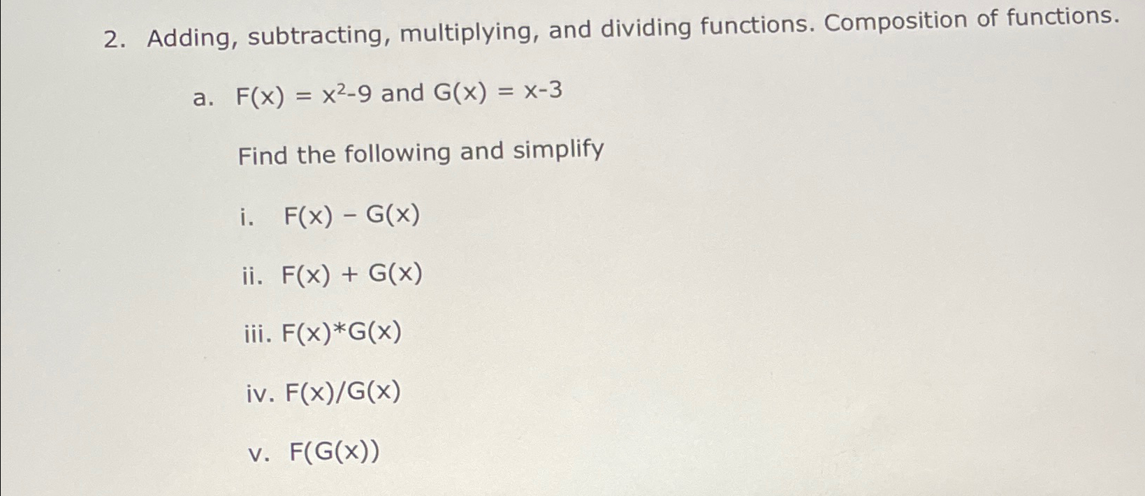 Solved Adding, subtracting, multiplying, and dividing | Chegg.com