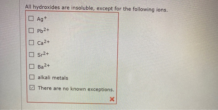 Solved Summarize the solubility guidelines for common ions. | Chegg.com