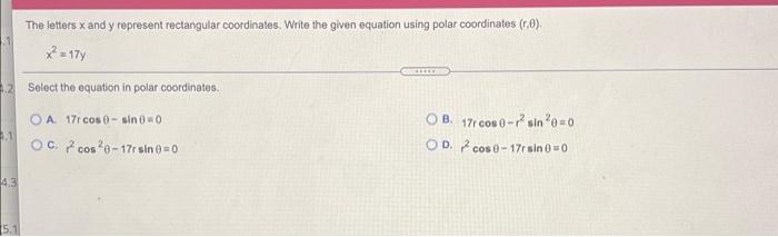 Solved 11 The rectangular coordinates of a point are given. | Chegg.com