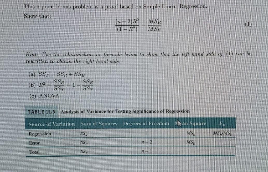 Solved This 5 point bonus problem is a proof based on Simple | Chegg.com