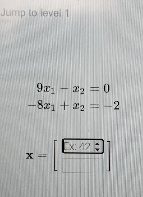 Solved Jump To Level 1 9x1−x2 0−8x1 X2 −2x [⎦⎤