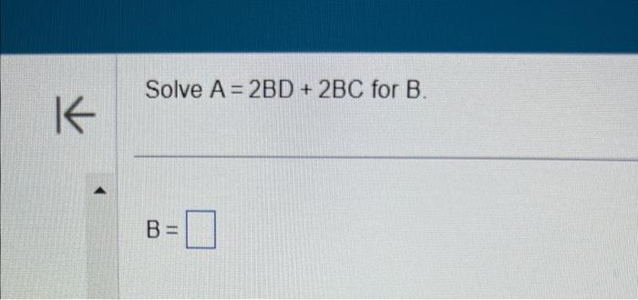 Solved A=2BD+2BC | Chegg.com