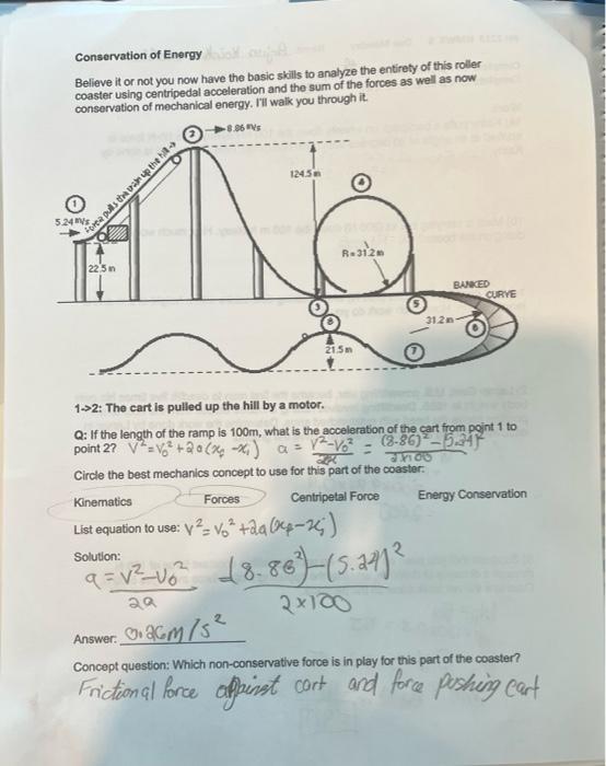 Solved Conservation of Energy Believe it or not you now have | Chegg.com