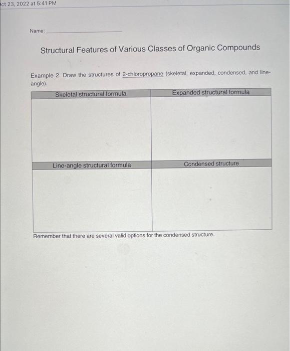 solved-structural-features-of-various-classes-of-organic-chegg