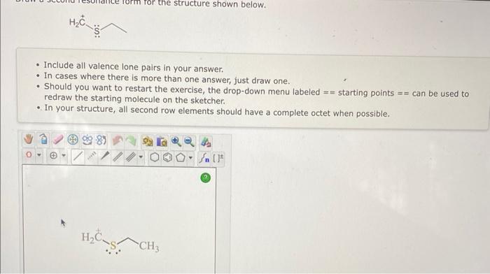 Solved Draw a second resonance form for the structure shown | Chegg.com