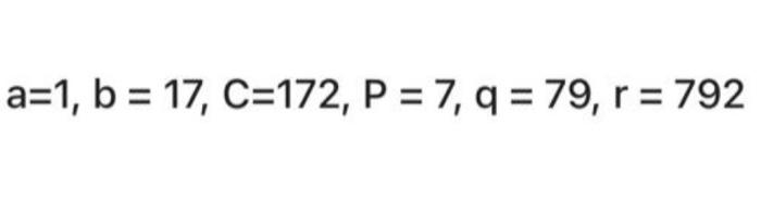 Solved A 1 B 17 C 172 P 7 Q 79 R 792 6 Dec Chegg Com