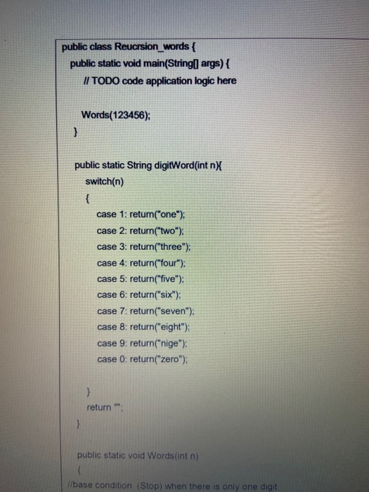 Solved public class Reucrsion_words { public static void | Chegg.com