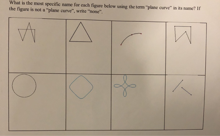 Solved What is the most specific name for each figure below | Chegg.com