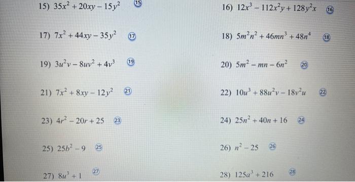 y x2 2x 15 x 3