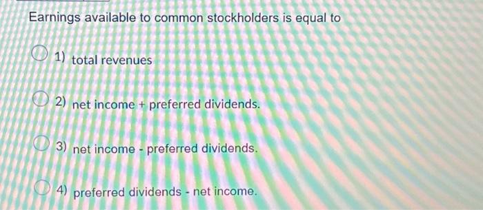 is earnings available for common stockholders the same as net income