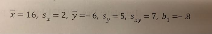 Solved B) Determine The Sample Correlation Coefficient B) | Chegg.com