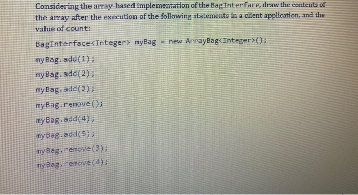 Solved Considering the array-based implementation of the | Chegg.com