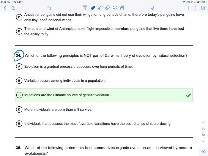 theory of evolution by natural selection