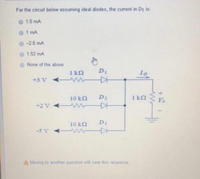 Solved For The Circuit Below Assuming Ideal Diodes, The | Chegg.com