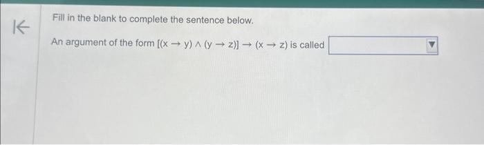 Solved Fill in the blank to complete the sentence below. An | Chegg.com