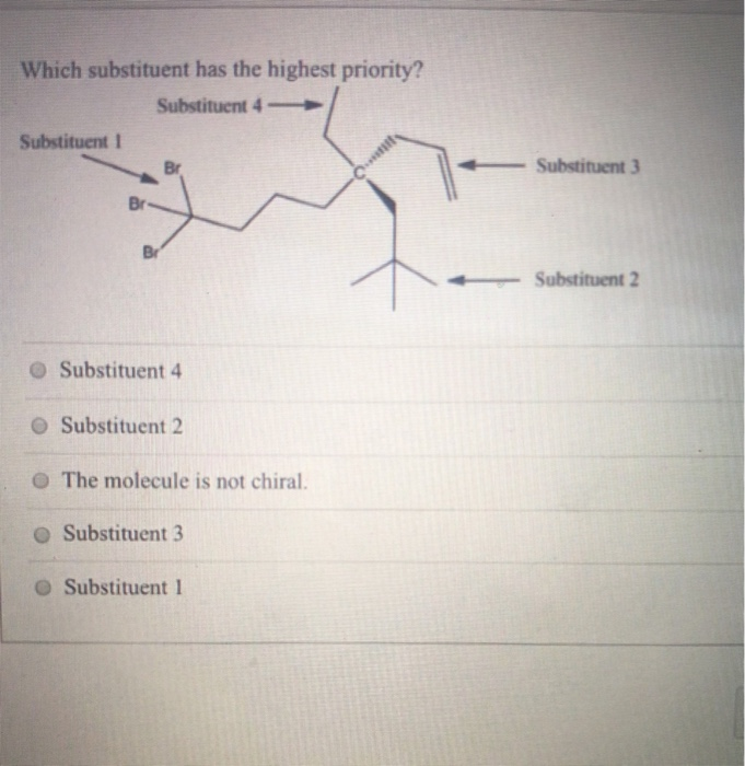 Solved Which Substituent Has The Highest Priority? | Chegg.com