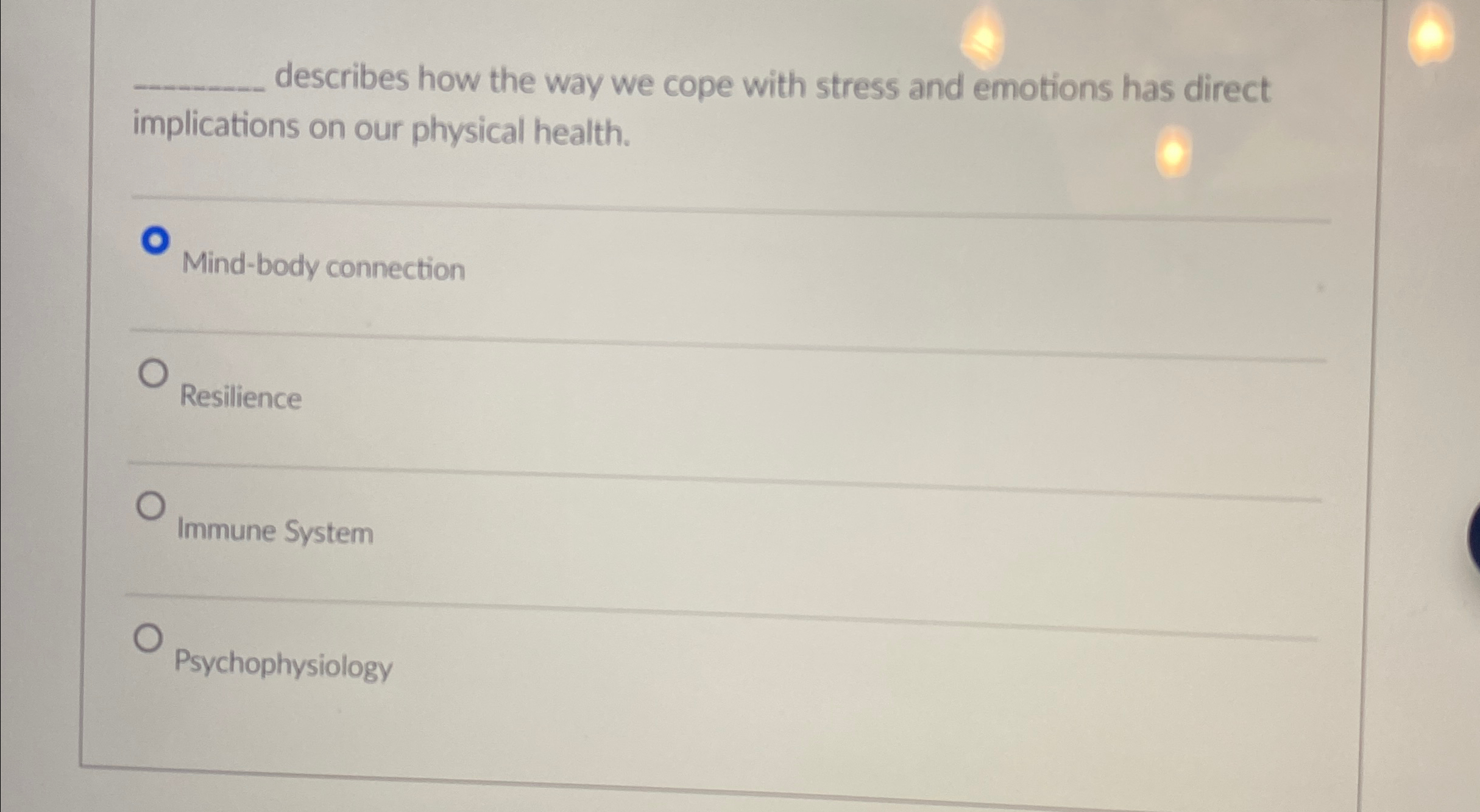 Solved describes how the way we cope with stress and | Chegg.com