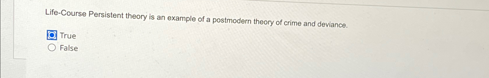 Solved Life-Course Persistent theory is an example of a | Chegg.com