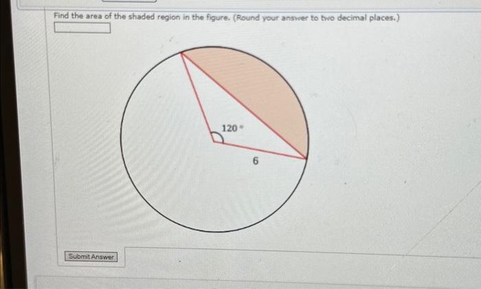 Solved Find the area of the shaded region in the figure. | Chegg.com