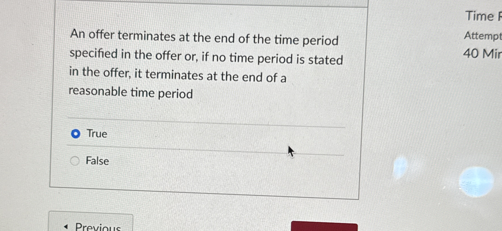 Solved An offer terminates at the end of the time period | Chegg.com