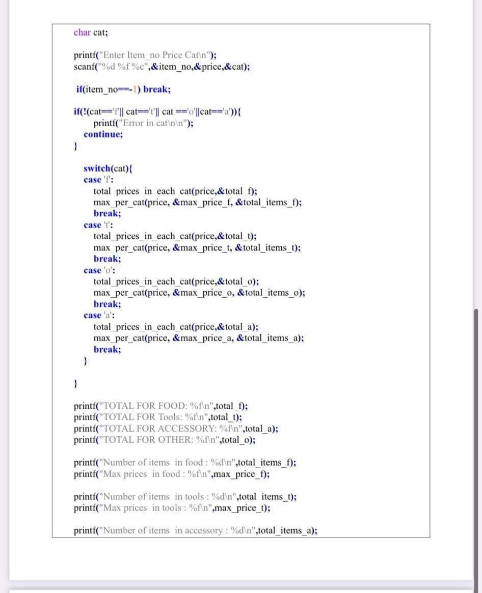 Solved Assignment 1. Write a program to enter below in a | Chegg.com