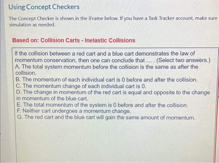 Solved Using Concept Checkers The Concept Checker is shown