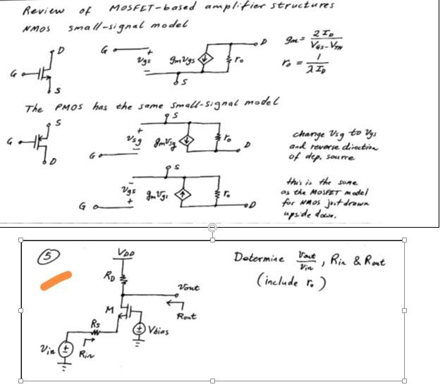 Solved Review of MOSFET-based amplifier structures NMOS | Chegg.com