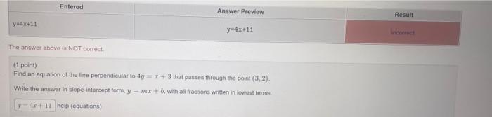 y 4 6x 11 answer