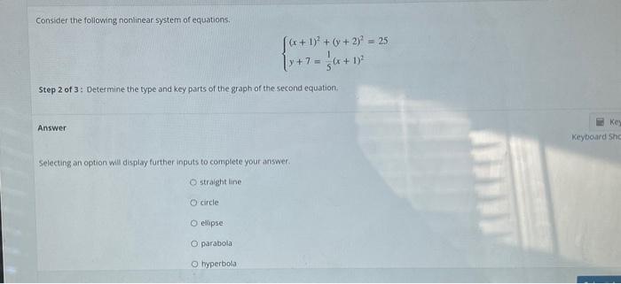 Solved Consider the following nonlinear system of equations. | Chegg.com