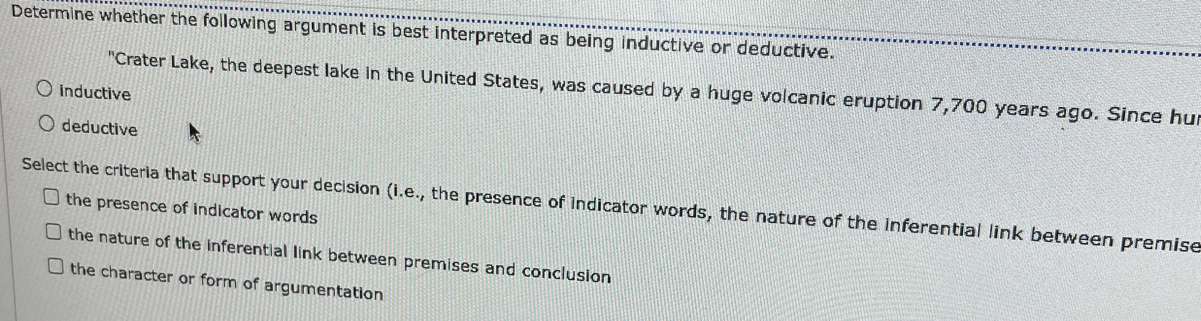 Solved Determine whether the following argument is best | Chegg.com