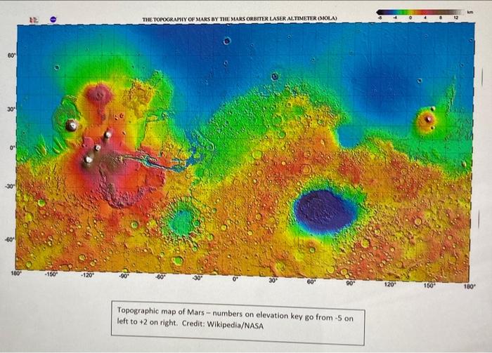 Solved A topographic map uses color coding to indicate the | Chegg.com