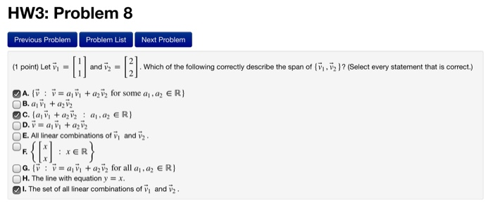 Solved HW3: Problem 8 Previous Problem Problem List Next | Chegg.com