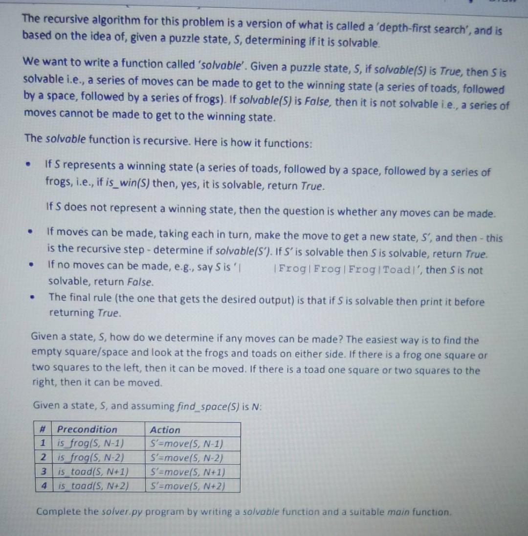 Solved The recursive algorithm for this problem is a version | Chegg.com