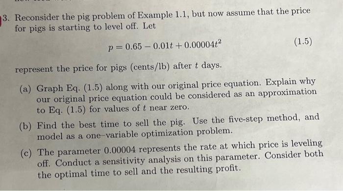 Solved Mathematical Modeling( one variable optimization) | Chegg.com