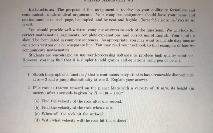 Solved Instructions: The purpose of this assignment is to | Chegg.com