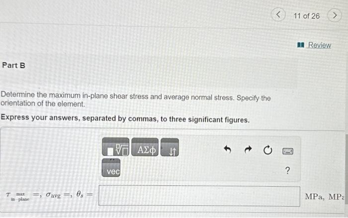 Solved Determine The Principal Stresses. Specify The | Chegg.com