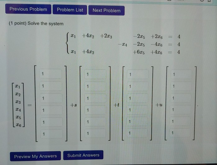 Solved 2 Previous Problem Problem List Next Problem (1 | Chegg.com
