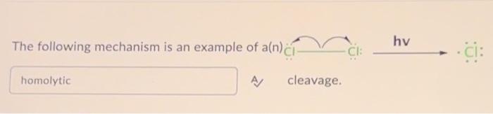 Solved The following mechanism is an example of a(n) A | Chegg.com