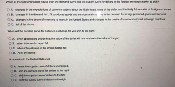 Solved Which of the following factors cause both the demand | Chegg.com