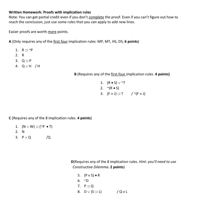 Solved Proofs With Implication Rules How Can I Reach The Chegg Com