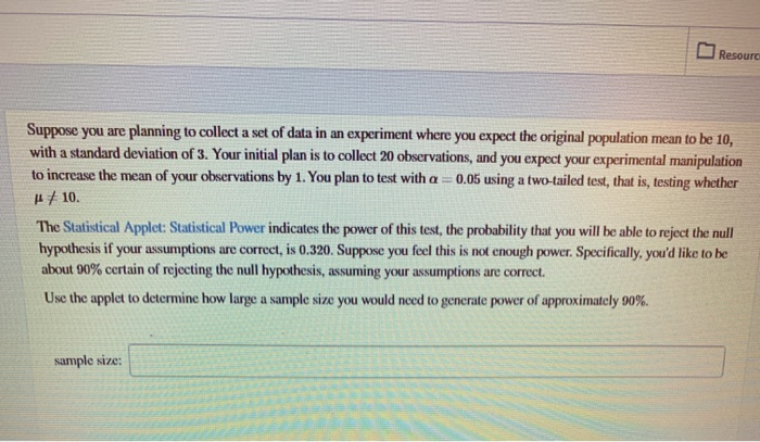 Solved Suppose you are planning to collect a set of data in | Chegg.com