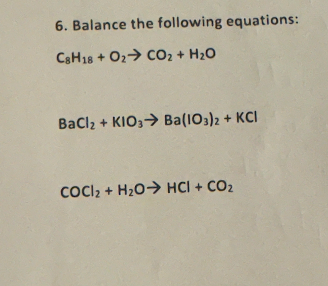 Solved Balance The Following 6745