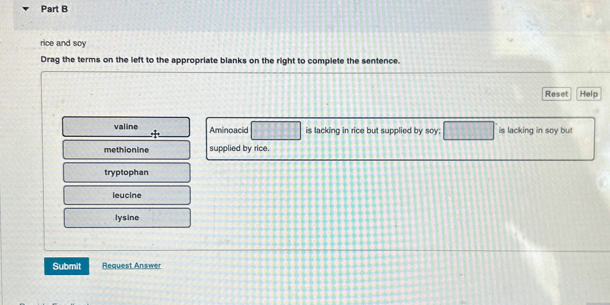 Solved Part Brice and soyDrag the terms on the left to the | Chegg.com
